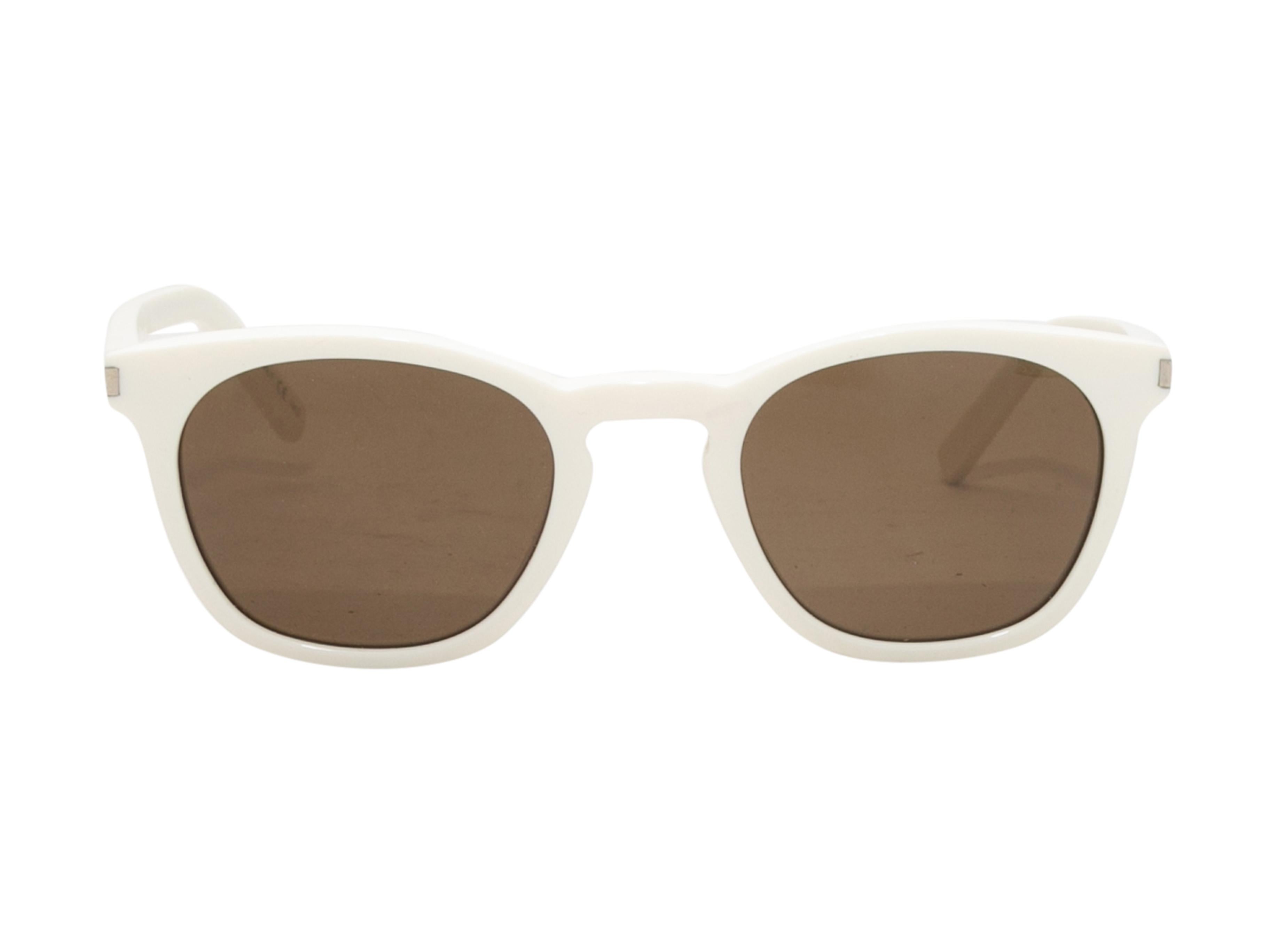 De las mujeres Gafas de sol Wayfarer blancas Saint Laurent