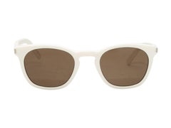 Weiße Saint Laurent Wayfarer-Sonnenbrille in Weiß