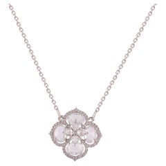 White Sapphire and Diamond Pendant Chain