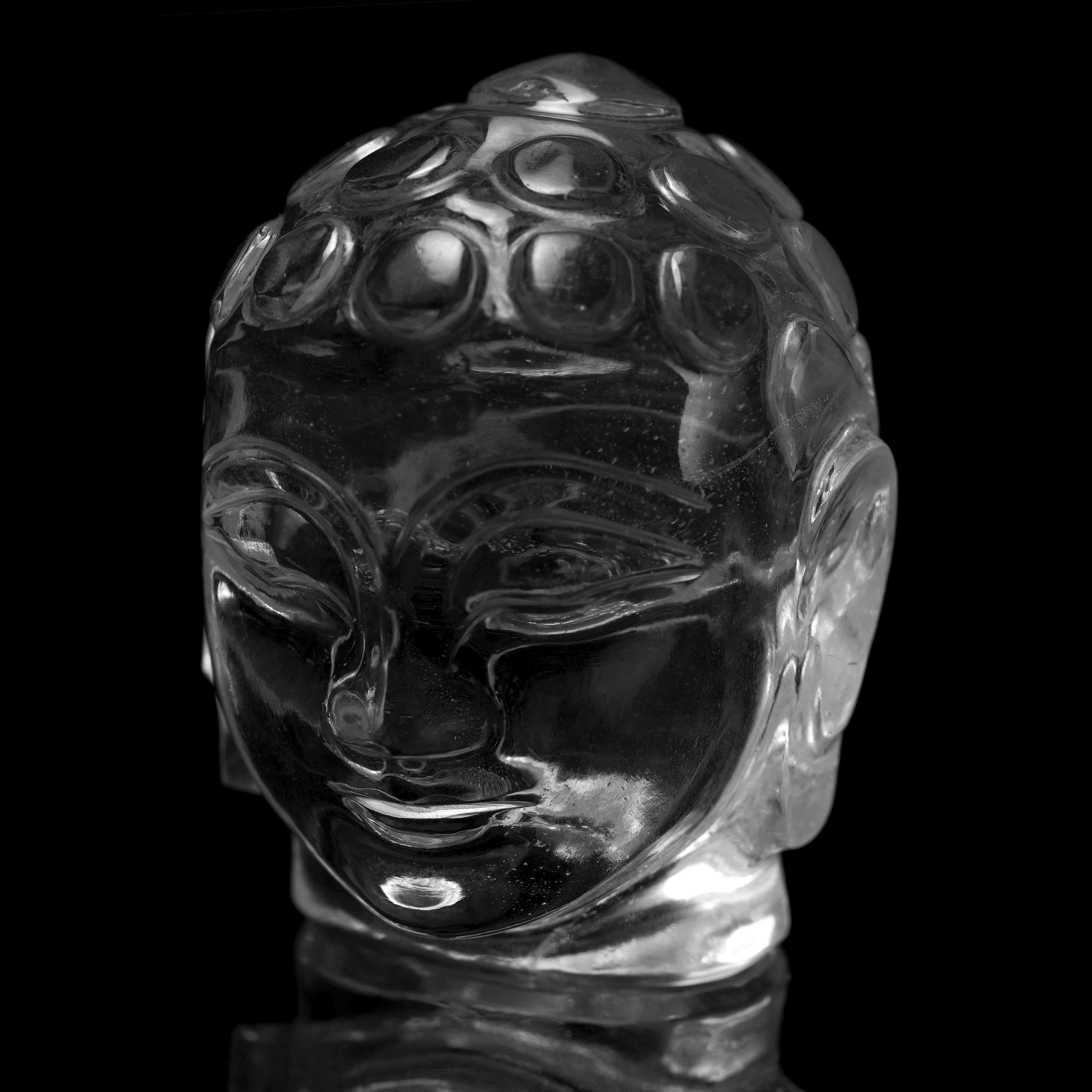 Indien Tête de Bouddha en saphir blanc - 1,275 carats en vente