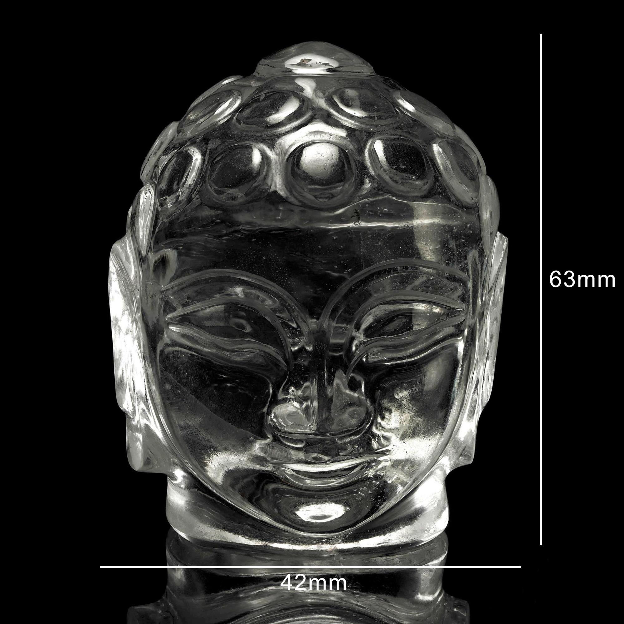 Precious Stone White Sapphire Buddha Head For Sale