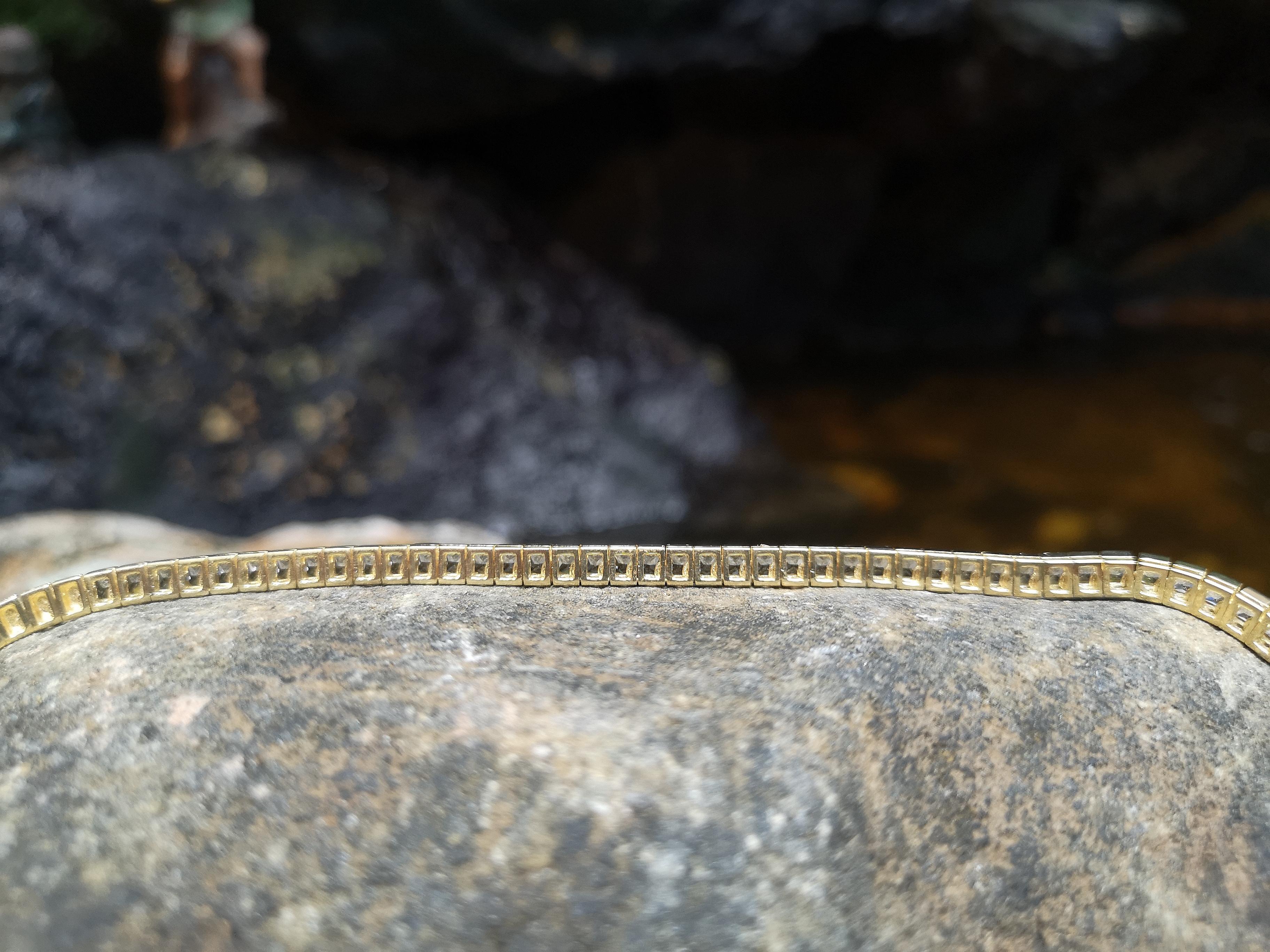 Collana di zaffiri bianchi con montatura in oro 18 carati in vendita 4