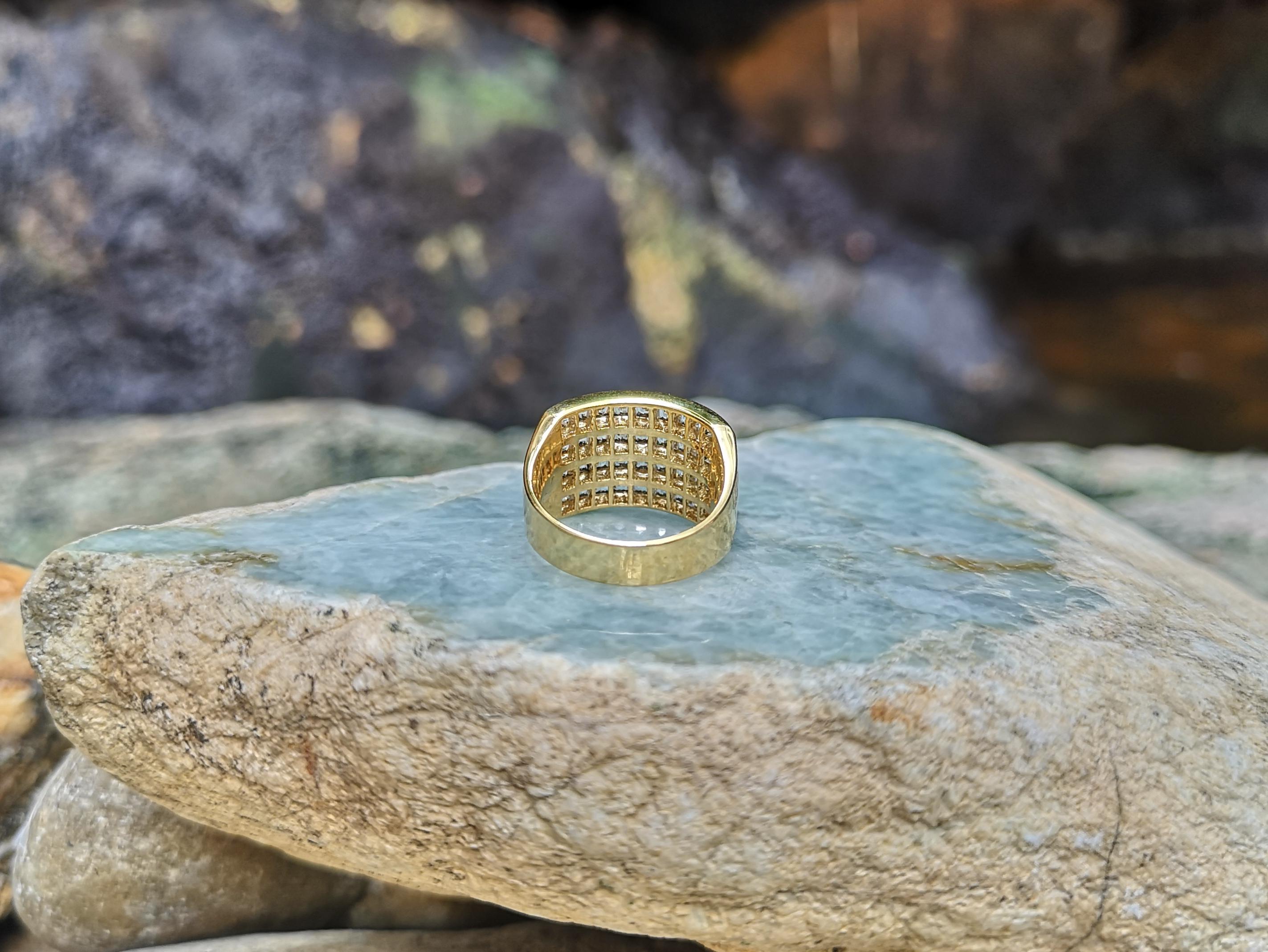 Ring mit weißem weißem Saphir in 18 Karat Goldfassung im Angebot 6