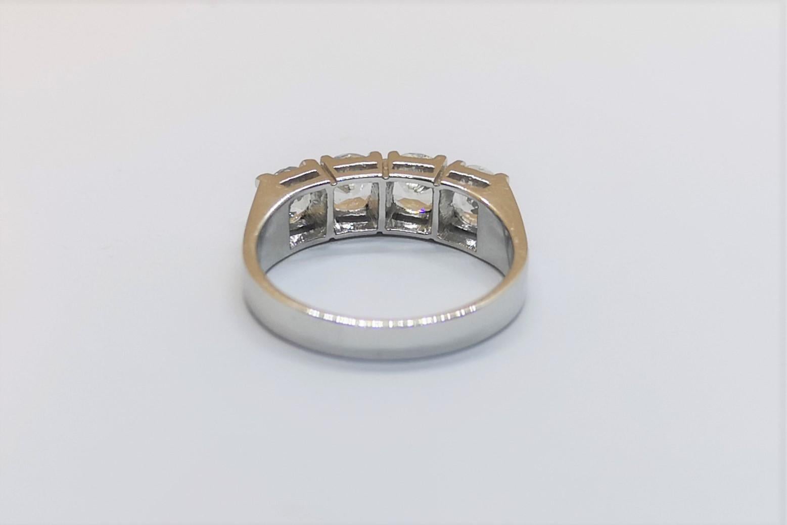 White Sapphire 1.83 carats Ring set in 18 Karat White Gold Settings

Width: 1.7 cm
Length: 0.5 cm 
Ring Size: 54

