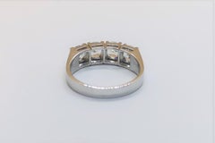 White Sapphire Ring Set in 18 Karat White Gold Settings