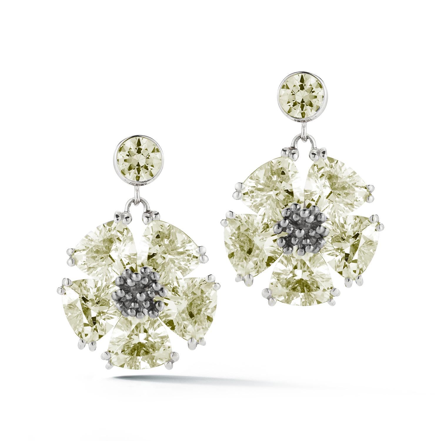 white sapphire earrings