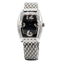 White Sapphires Pave Dial Luxury Swiss Quartz Exotic Watch