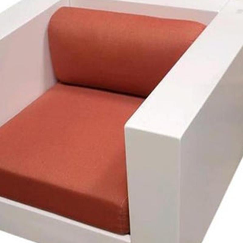 Italian White 'Saratoga' Lounge Chairs by Massimo & Lella Vignelli for Poltron, Pair