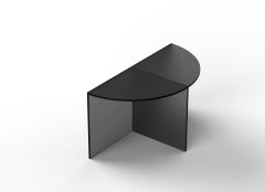 Tavolino da caffè "Fifty Circle" in vetro satinato bianco, Sebastian Scherer