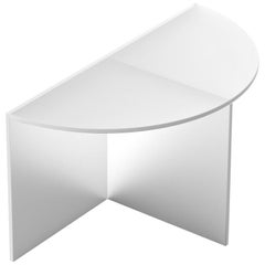 White Satin Glass "Fifty Circle" Coffee Table, Sebastian Scherer