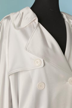 White satin oversize Trench-coat ALEXANDRE VAUTHIER New with tag