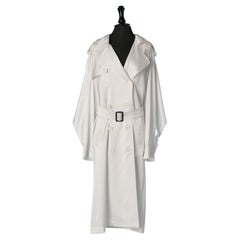 White satin oversize Trench-coat ALEXANDRE VAUTHIER New with tag