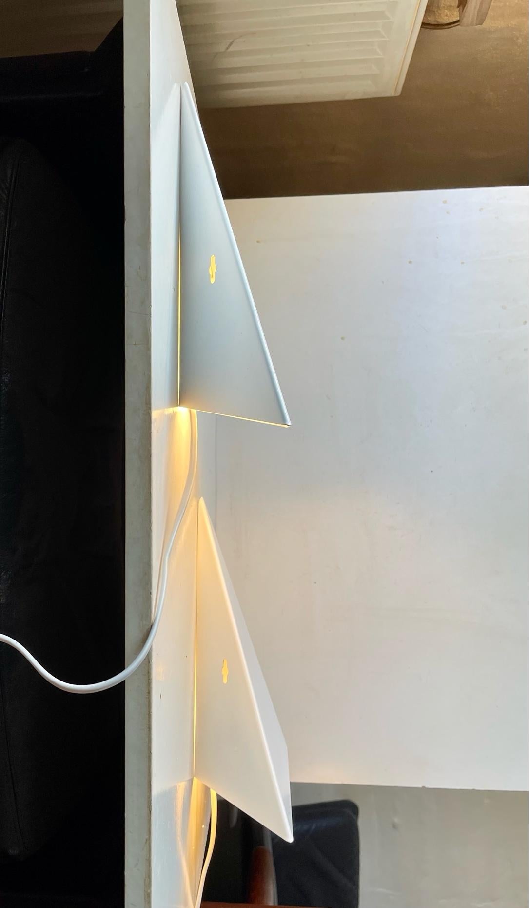 Powder-Coated White Scandinavian Minimalist Kite Wall Sconces