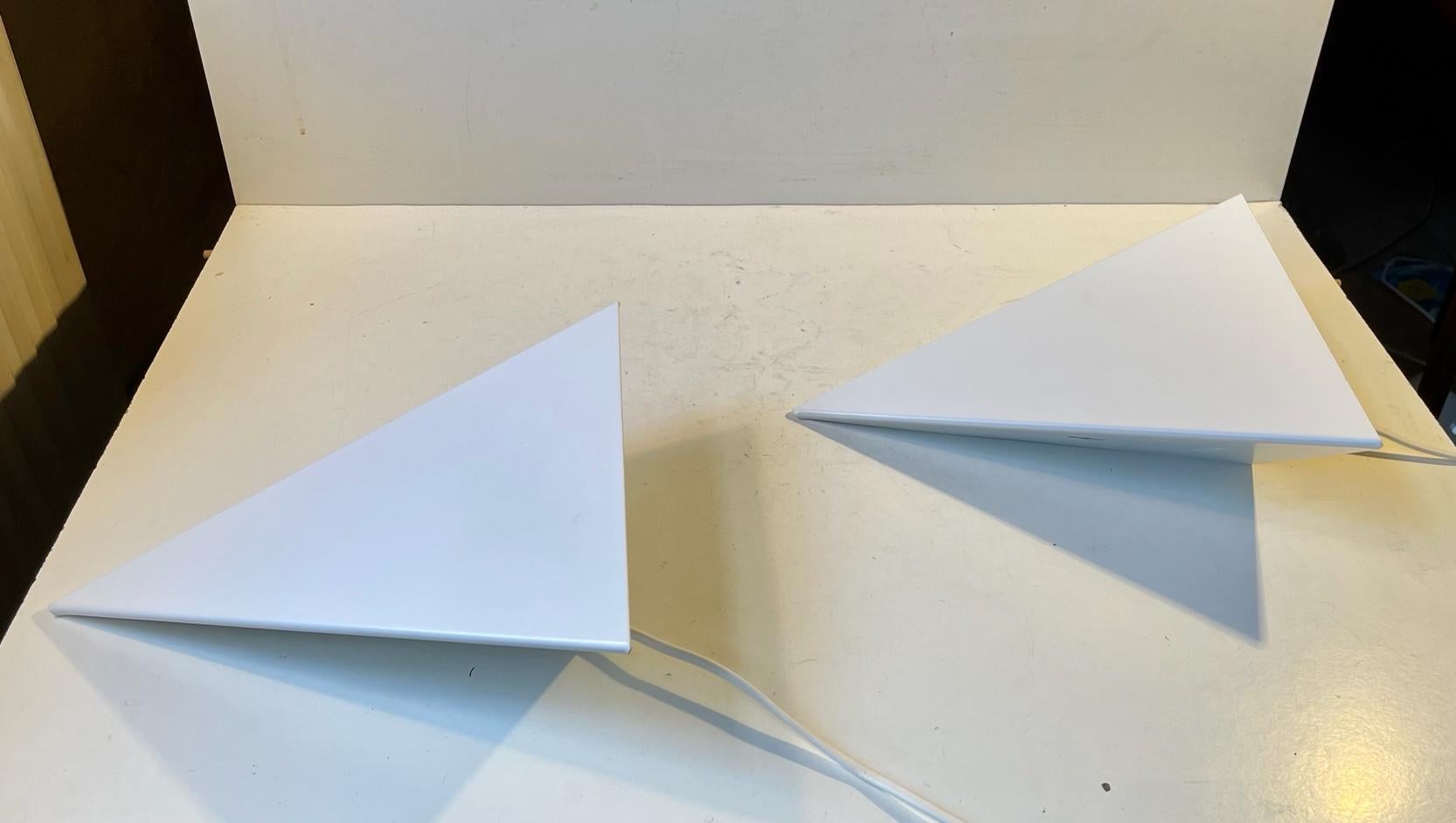 White Scandinavian Minimalist Kite Wall Sconces 2