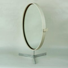 White Scandinavian Modern Table Mirror by U. and O. Kristiansson for Luxus