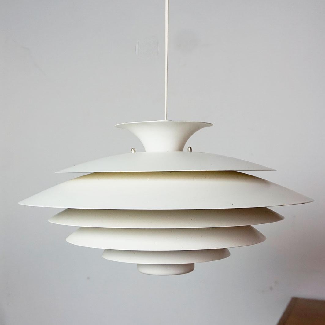 White Scandinavian Pendant Lamp by Form Light, Denmark 1