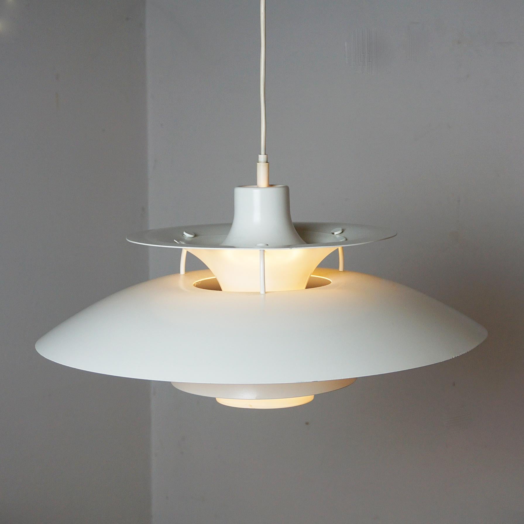 Scandinavian Modern White Scandinavian Pendant Lamp PH5 by Poul Henningsen for Louis Poulsen Denmark