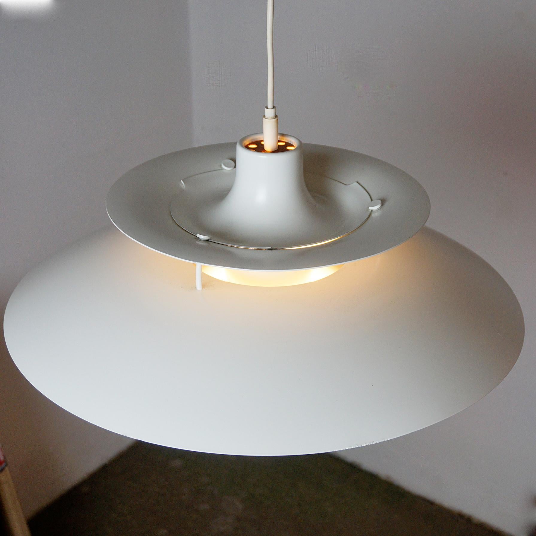 Lacquered White Scandinavian Pendant Lamp PH5 by Poul Henningsen for Louis Poulsen Denmark