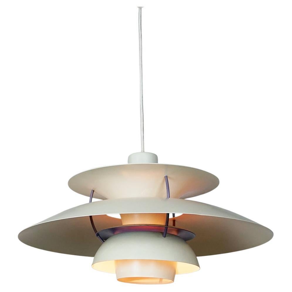 White Scandinavian Pendant Lamp PH5 by Poul Henningsen for Louis Poulsen Denmark