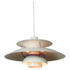 White Scandinavian Pendant Lamp PH5 by Poul Henningsen for Louis Poulsen Denmark