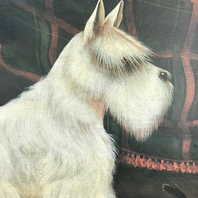 White Scottish Terrier Painting Interior By Paul Stagg At 1stdibs