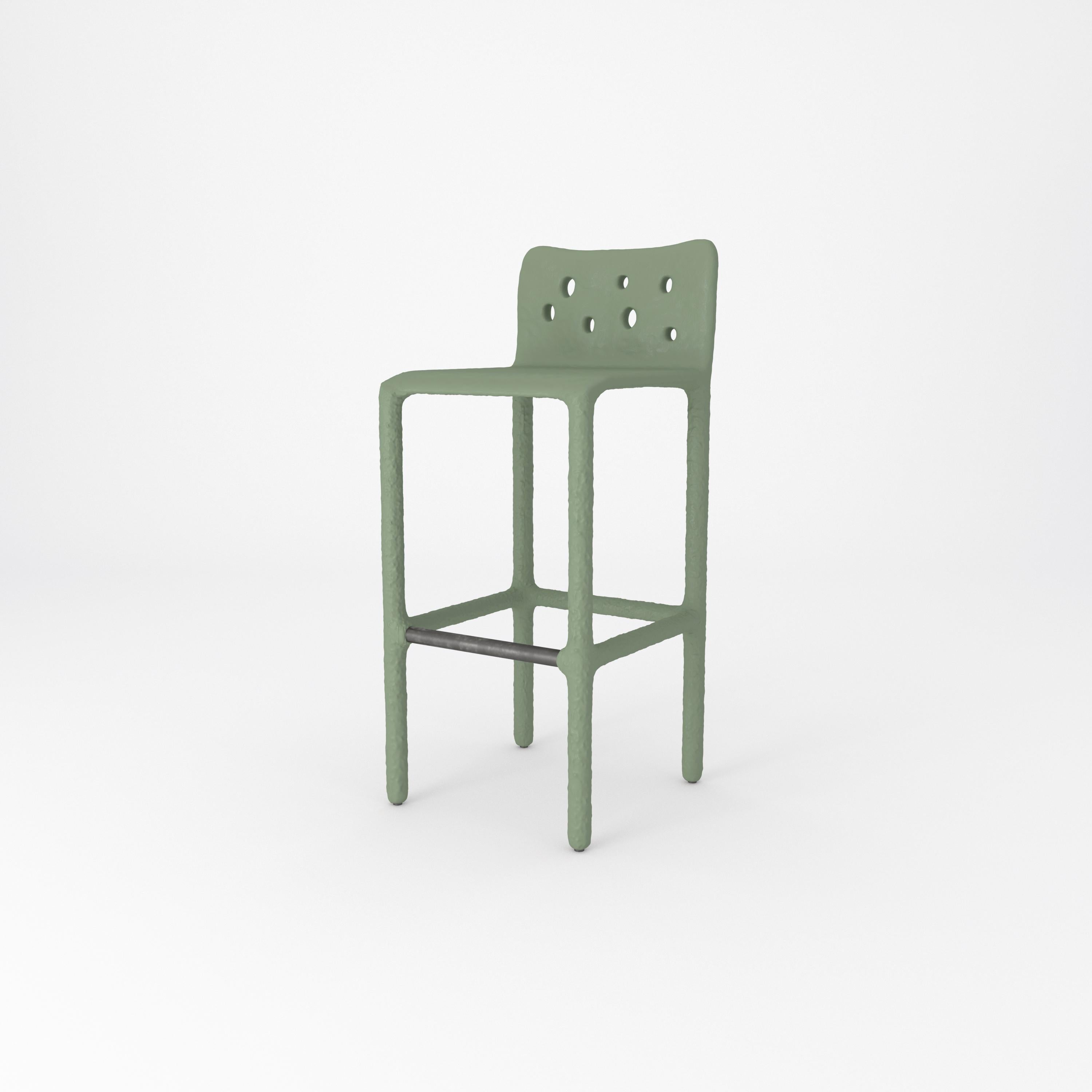White Sculpted Contemporary Chair by FAINA 8