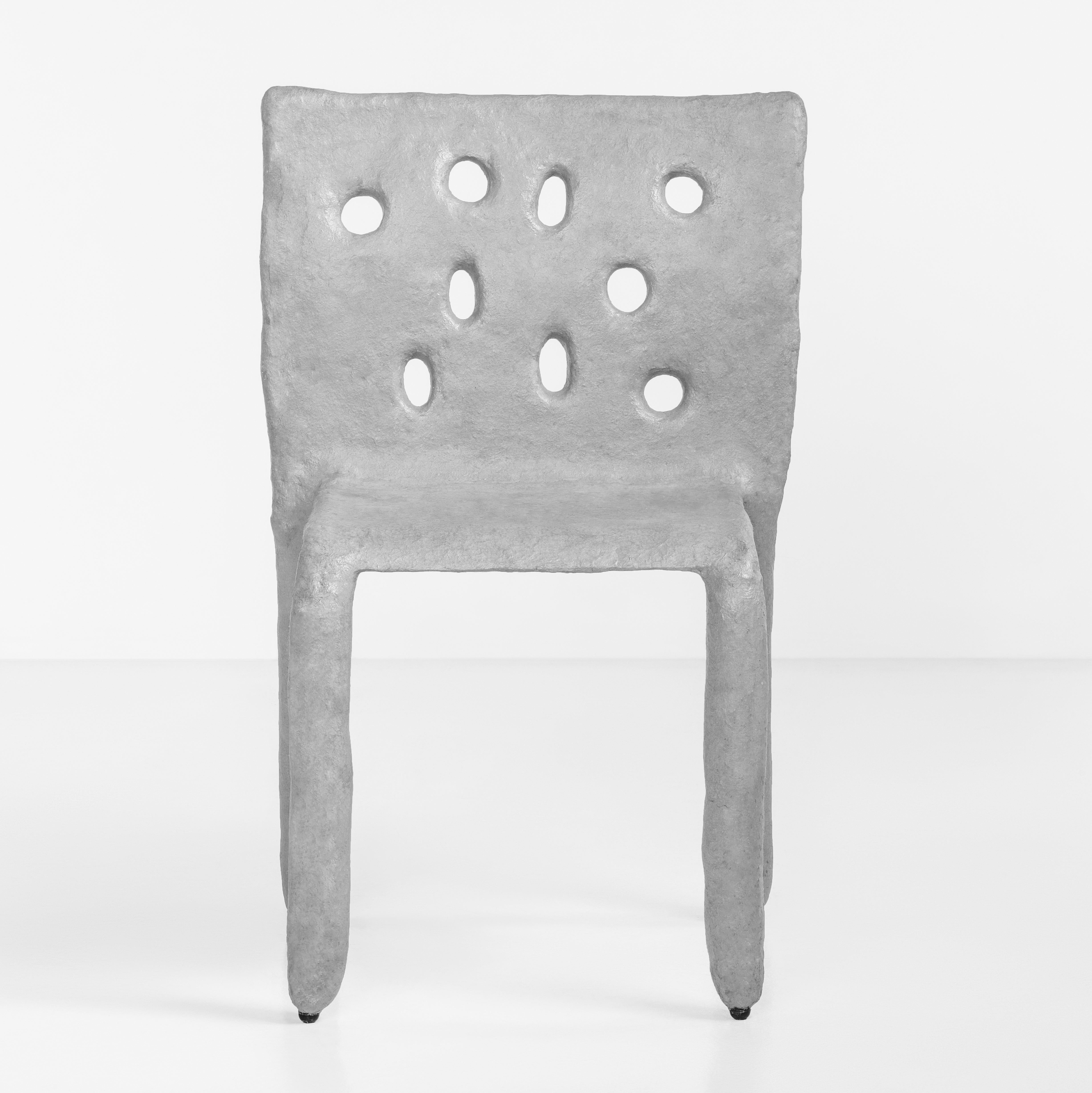 White Sculpted Contemporary Chair by FAINA 10