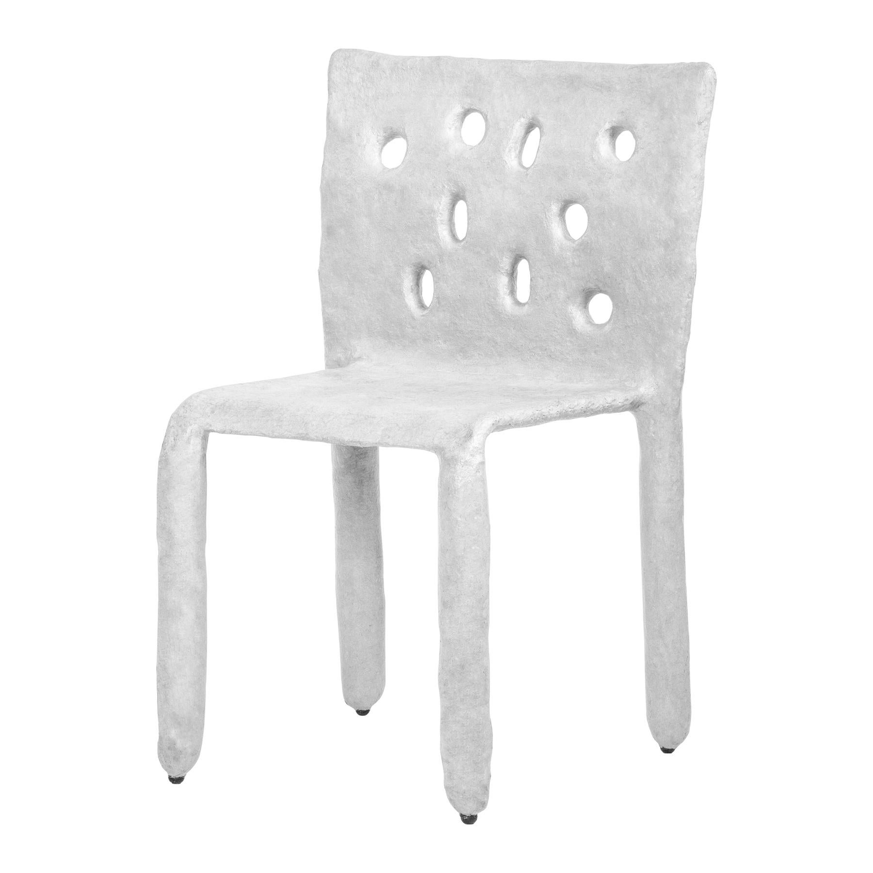 White Sculpted Contemporary Chair by FAINA