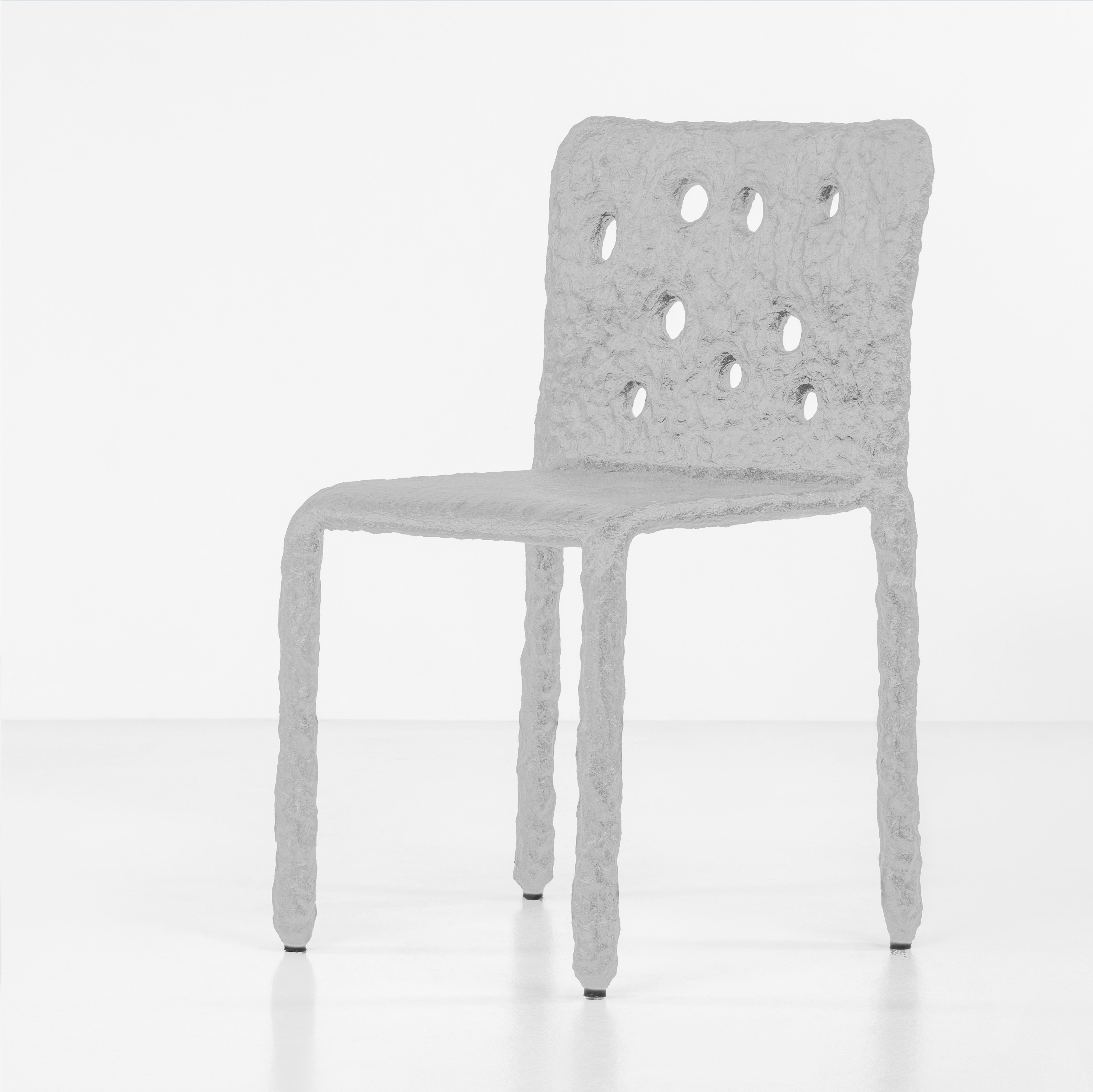 White Sculpted Indoor Contemporary Chair by Faina For Sale 3