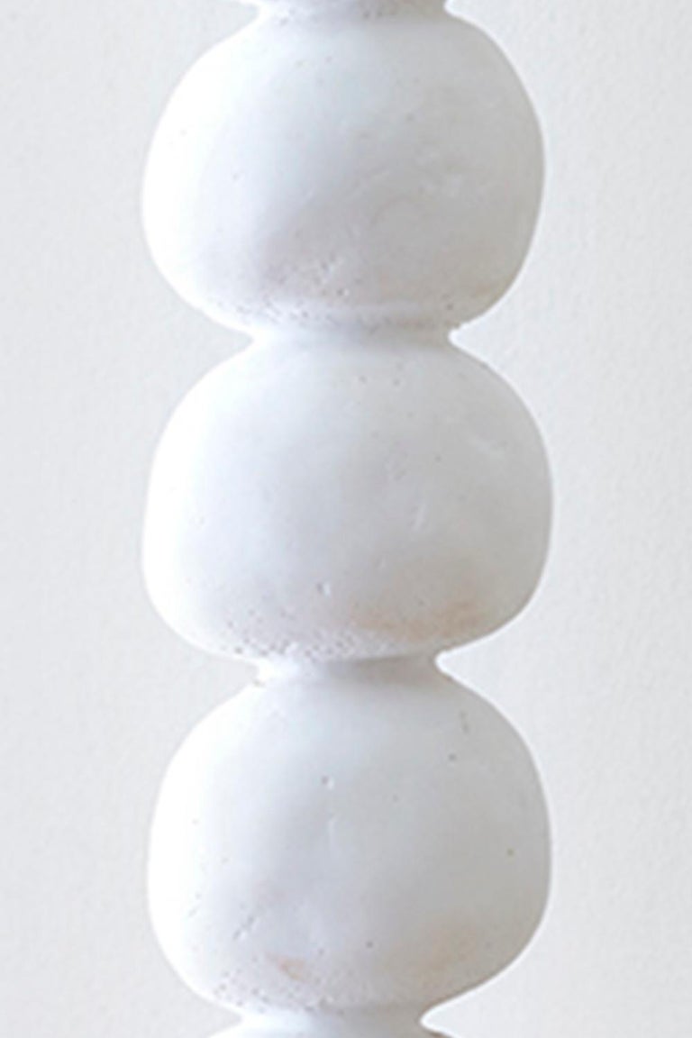 English European Contemporary White Sculptural Candlestick by Margit Wittig For Sale