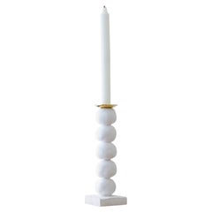 European Contemporary White Sculptural Candlestick by Margit Wittig