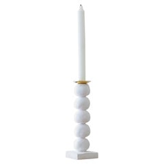 White Sculptural Candlestick by Margit Wittig 