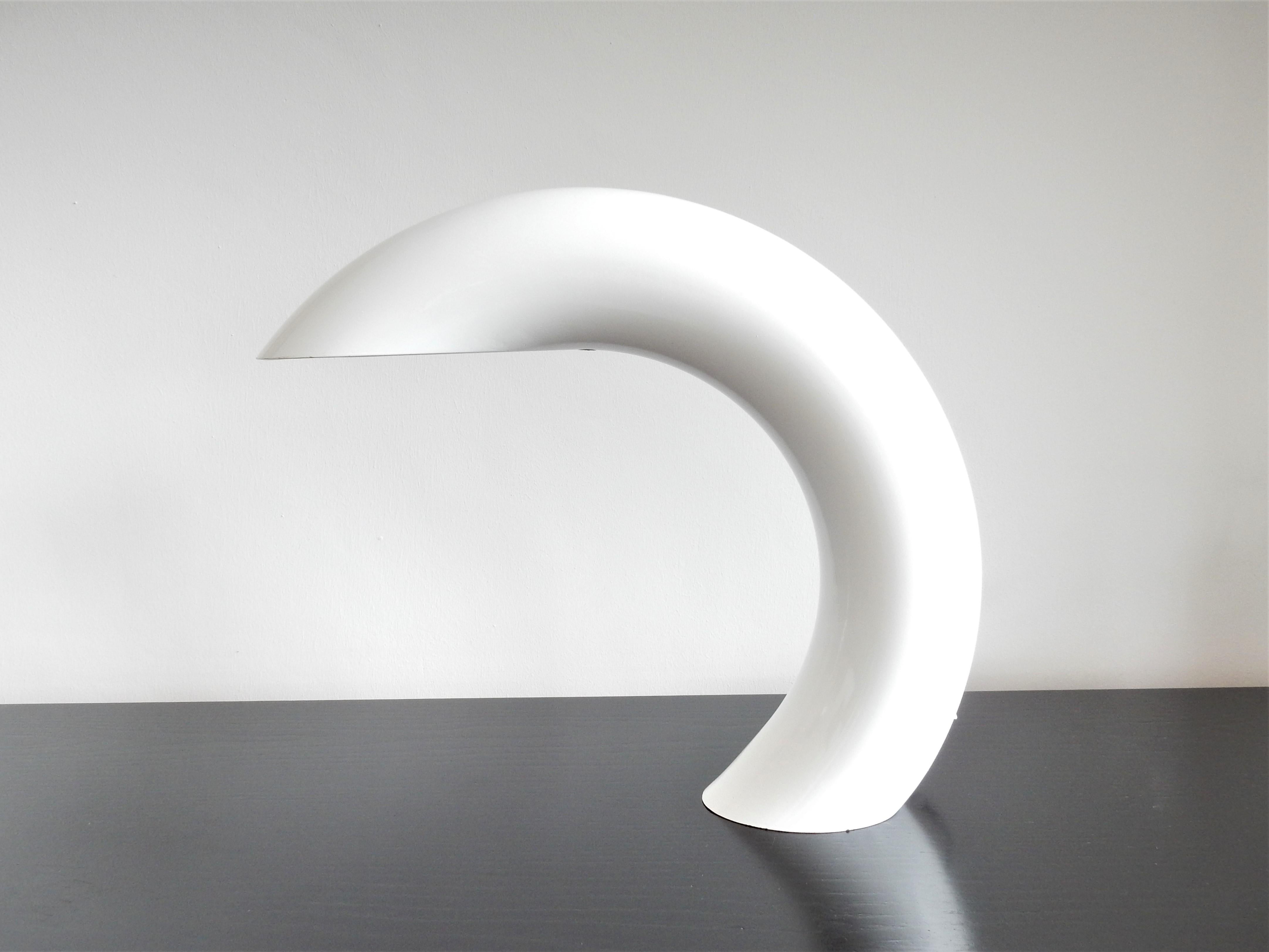 Cast White Sculptural Table Lamp by Georges Frydman, France, 1960s