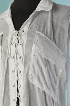 White see-through cotton veil ALEXANDRE VAUTHIER