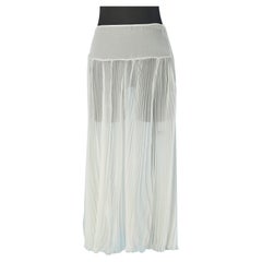Robe transparente en mousseline de soie plissée, coloris blanc CHRISTIAN DIOR