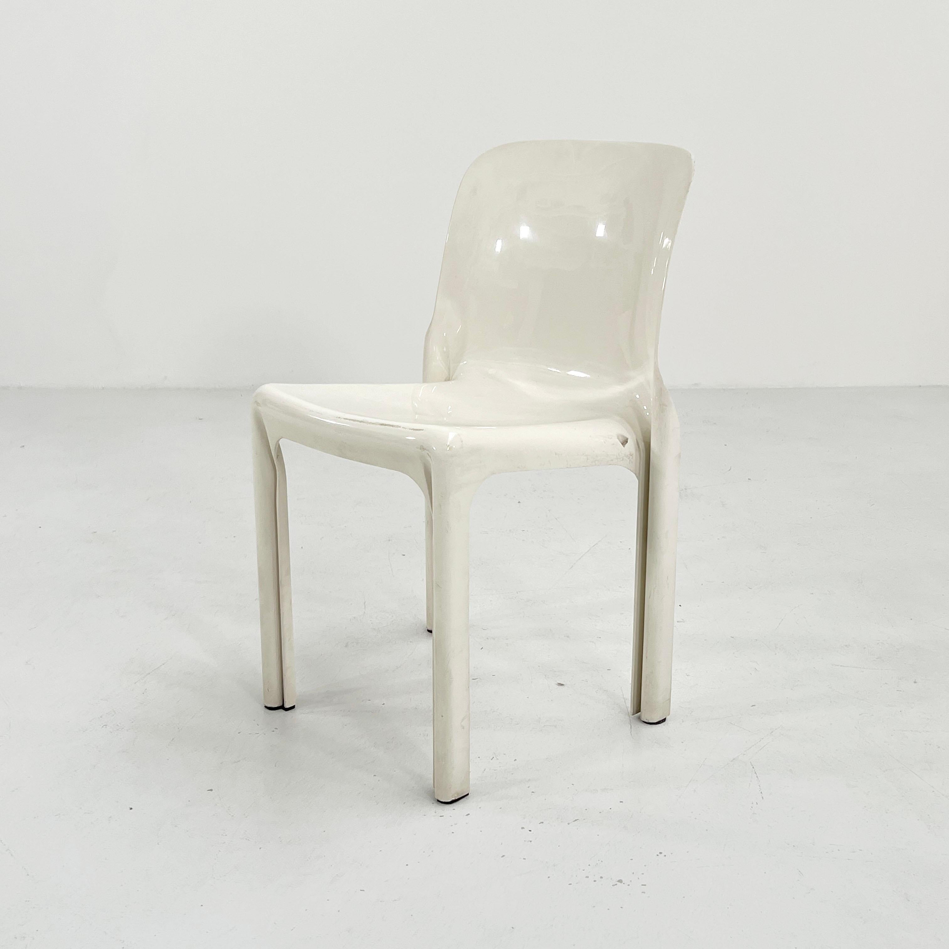 Designer - Vico Magistretti
Producer - Artemide
Model - Selene Chair
Design Period - Seventies
Measurements - Width 47 cm x Depth 50 cm x Height 76 cm x Seat Height 48 cm
Materials - Plastic
Color - White
Light wear consistent with age and
