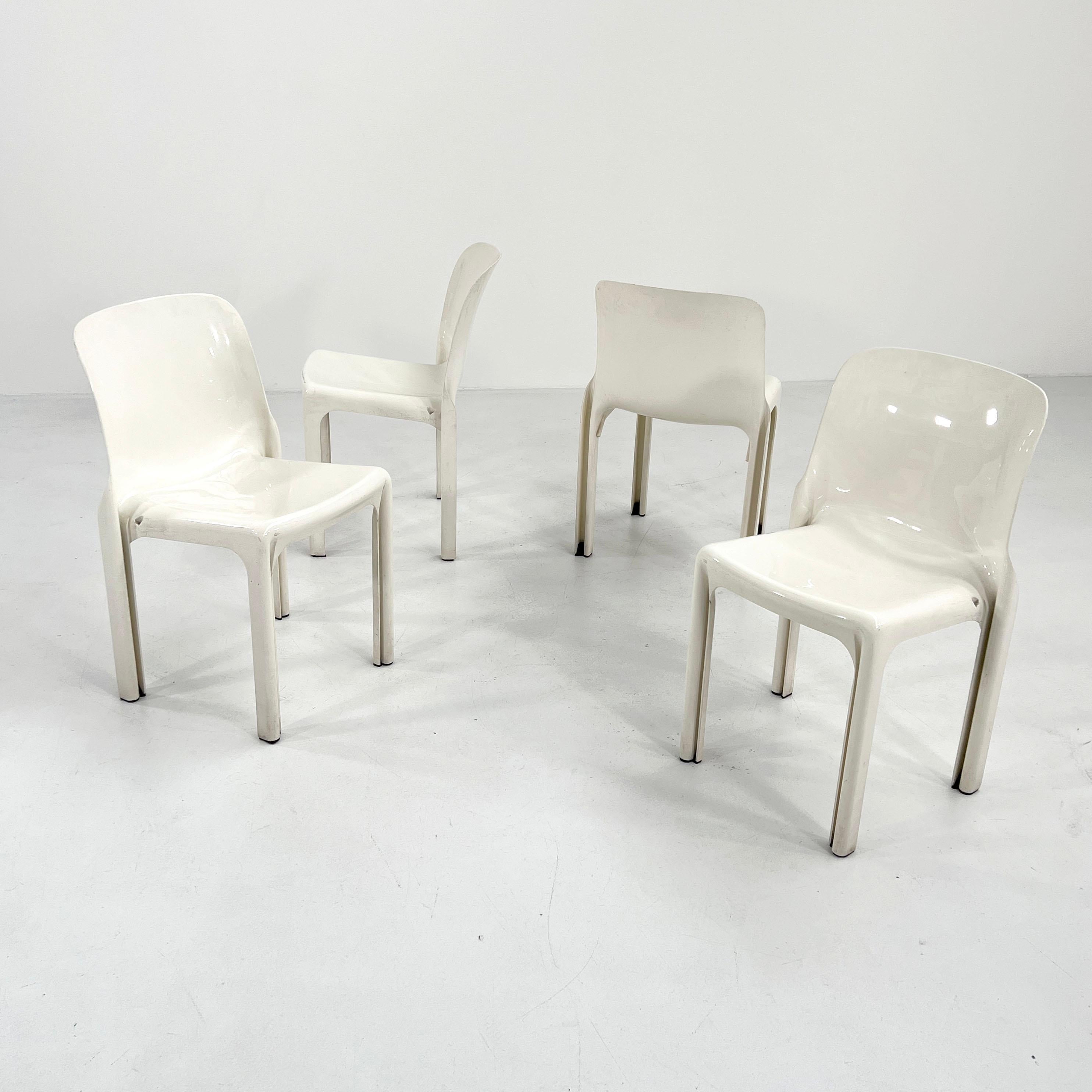 Mid-Century Modern White Selene Chair by Vico Magistretti for Artemide, 1970s