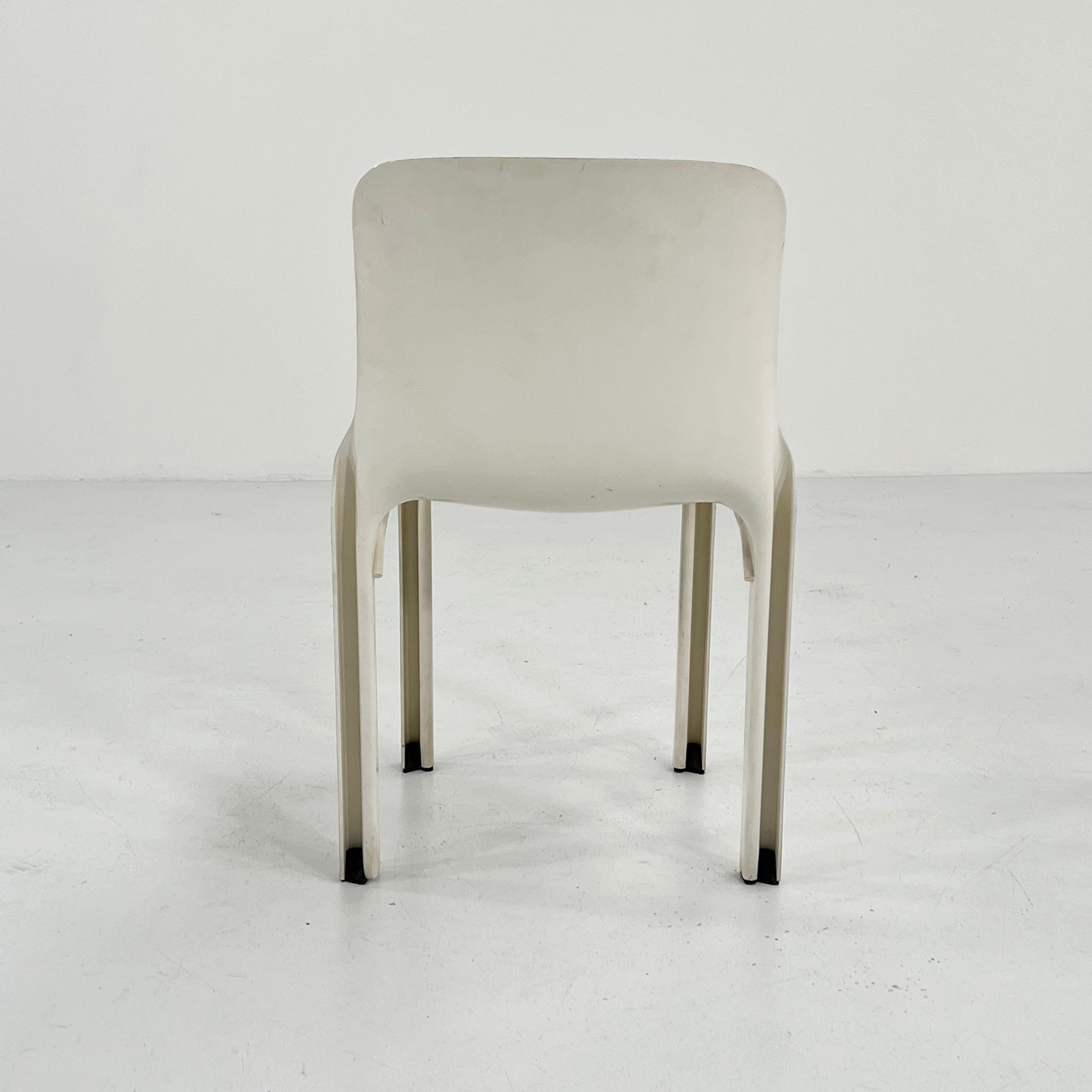 Plastic White Selene Chair by Vico Magistretti for Artemide, 1970s