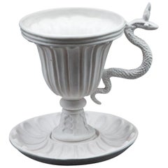 White Serpent Chalice and Saucer, Oriel Harwood