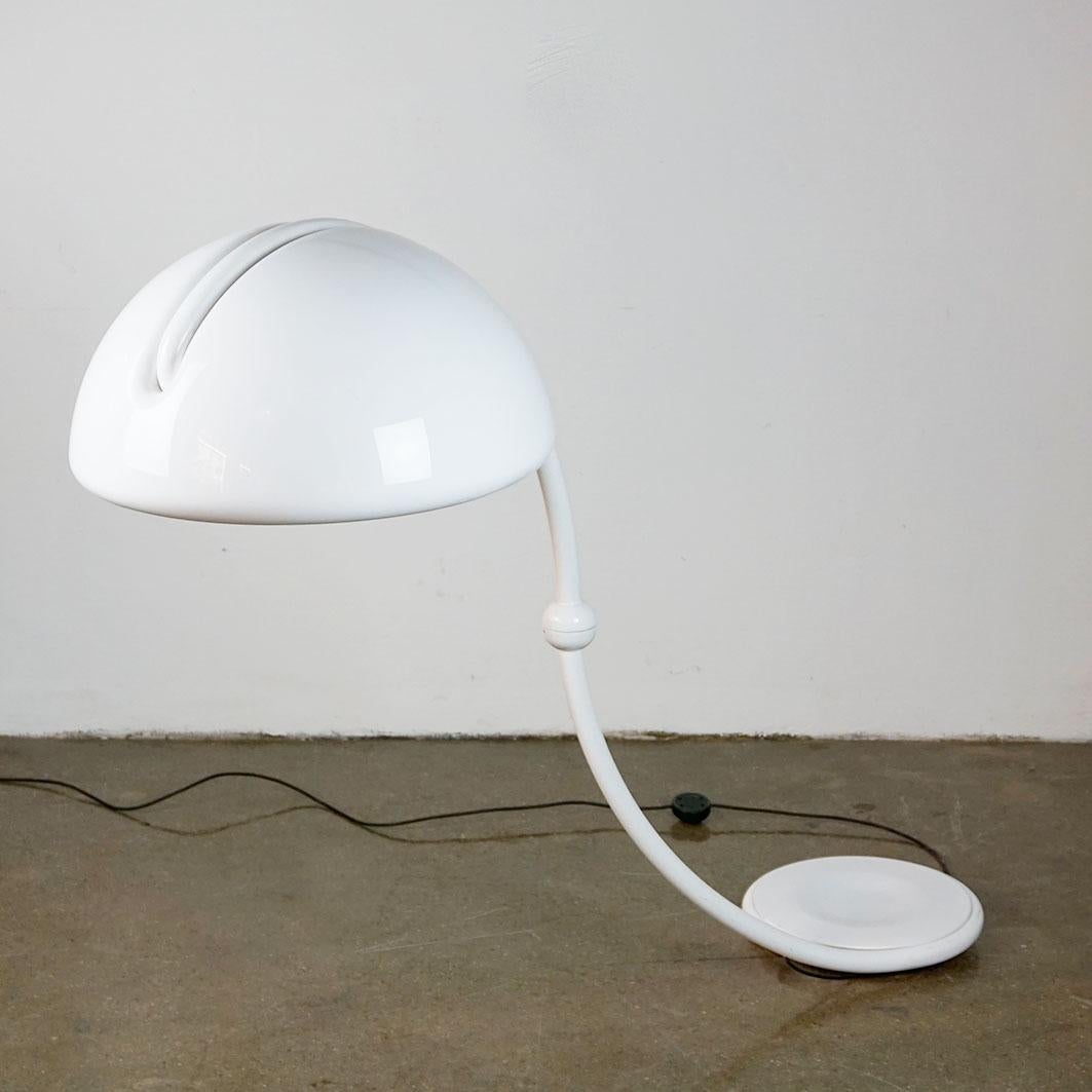 White Serpente Floor Lamp by Elio Martinelli for Martinelli Luce, Italy, 1960s 2