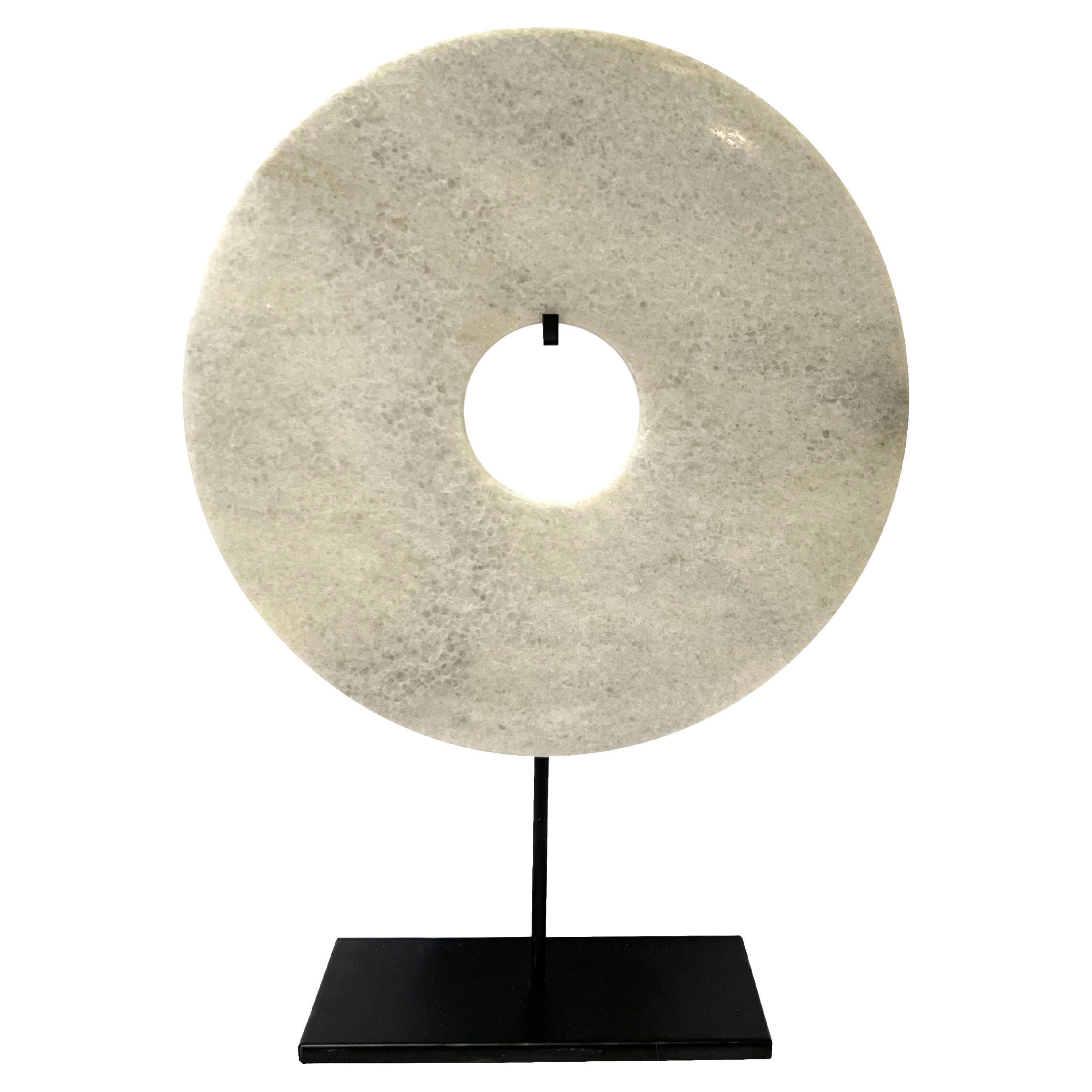 Contemporary Chinese set of two smooth white jade discs on stands.
Two different sizes.
Also available in smooth black jade. (S6450 )
12