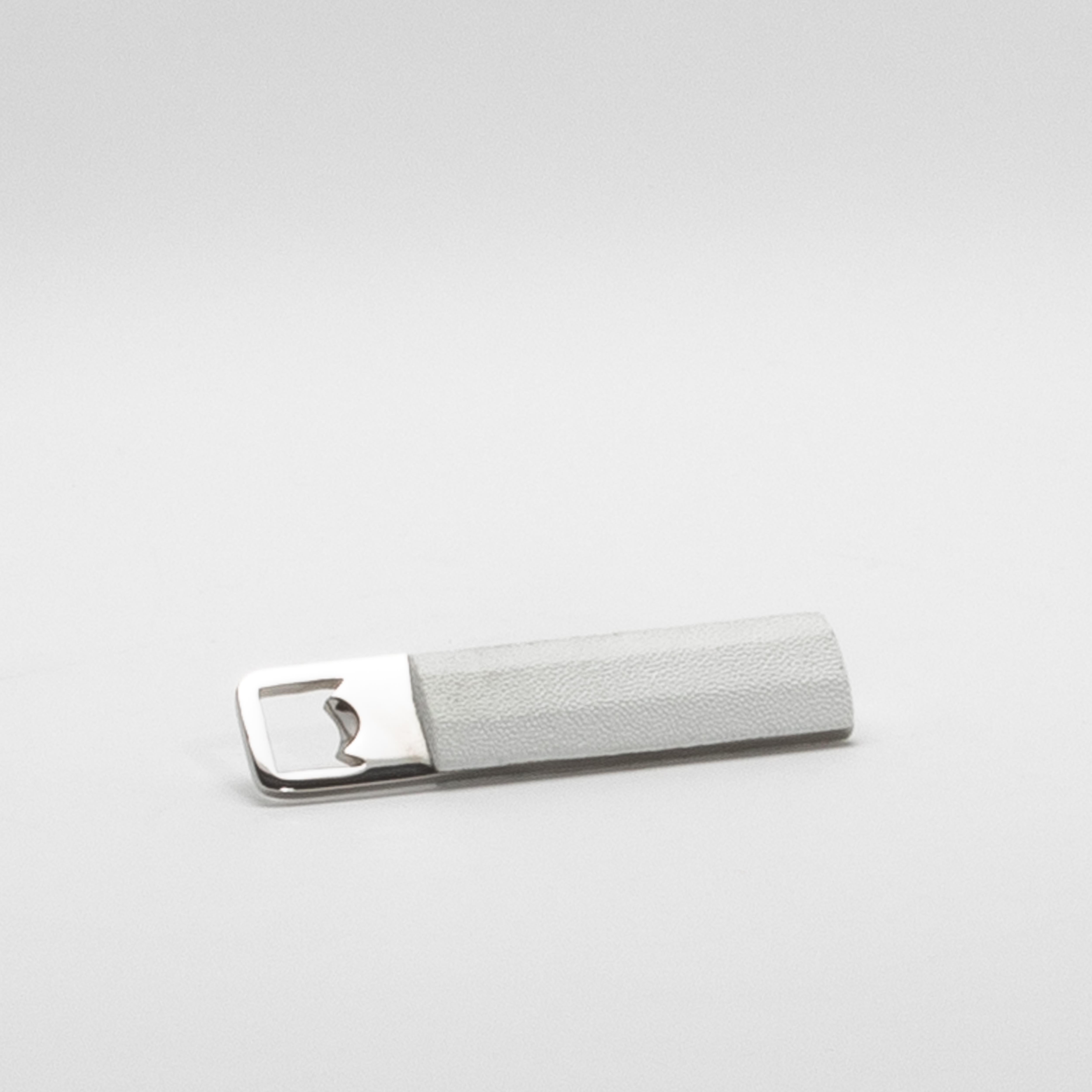 Hand-Crafted Bottle Opener in White Shagreen with Stainless Steel Detail by KIFU Paris For Sale
