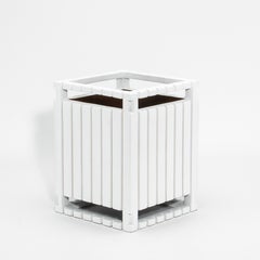 Waste Bin in White Shagreen Detail by R&Y Augousti