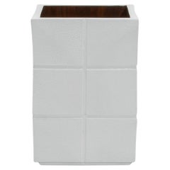 Waste Bin in White Shagreen by R&Y Augousti