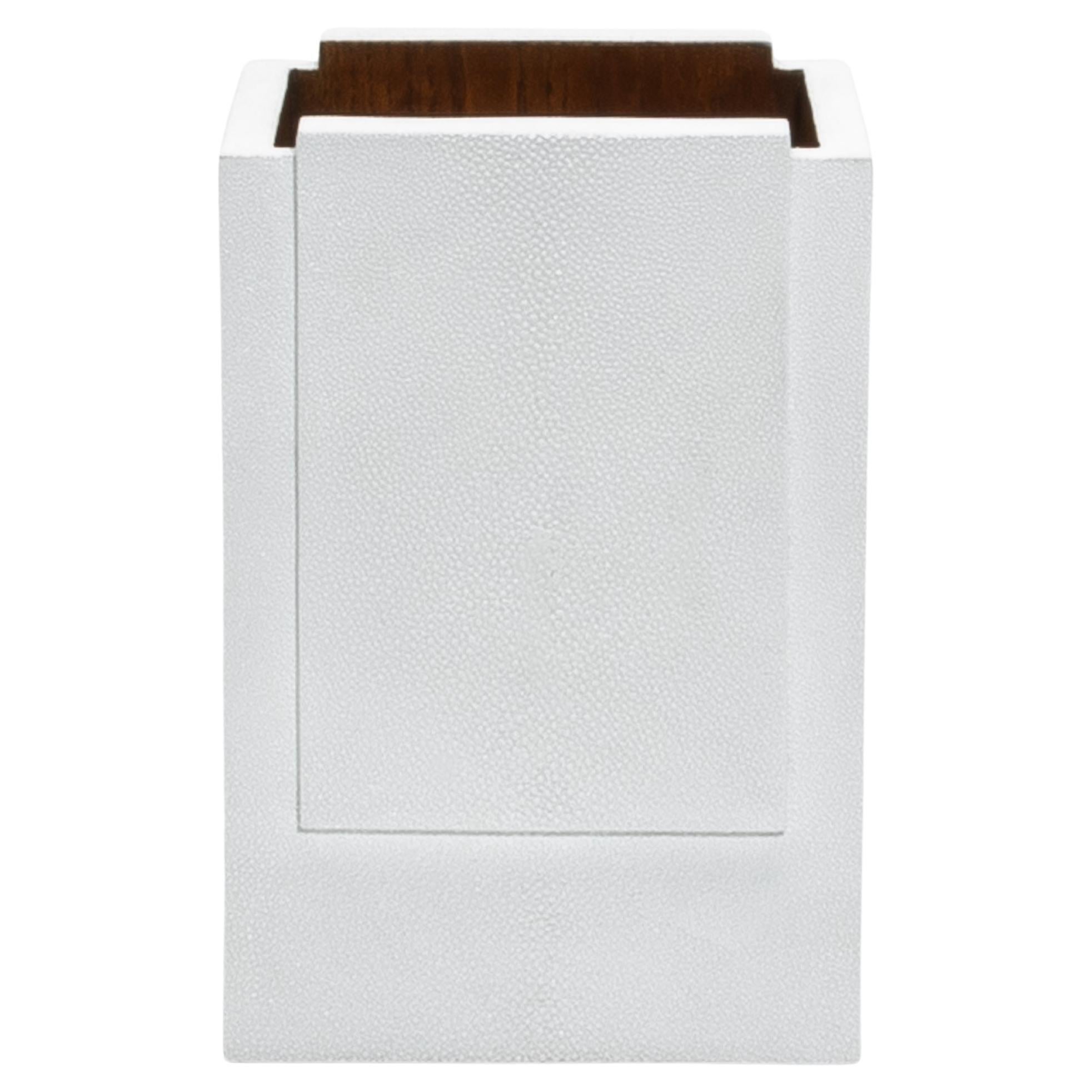 Papelera Shagreen Blanco by R & Y Augousti