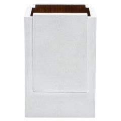 Waste Bin White Shagreen by R&Y Augousti