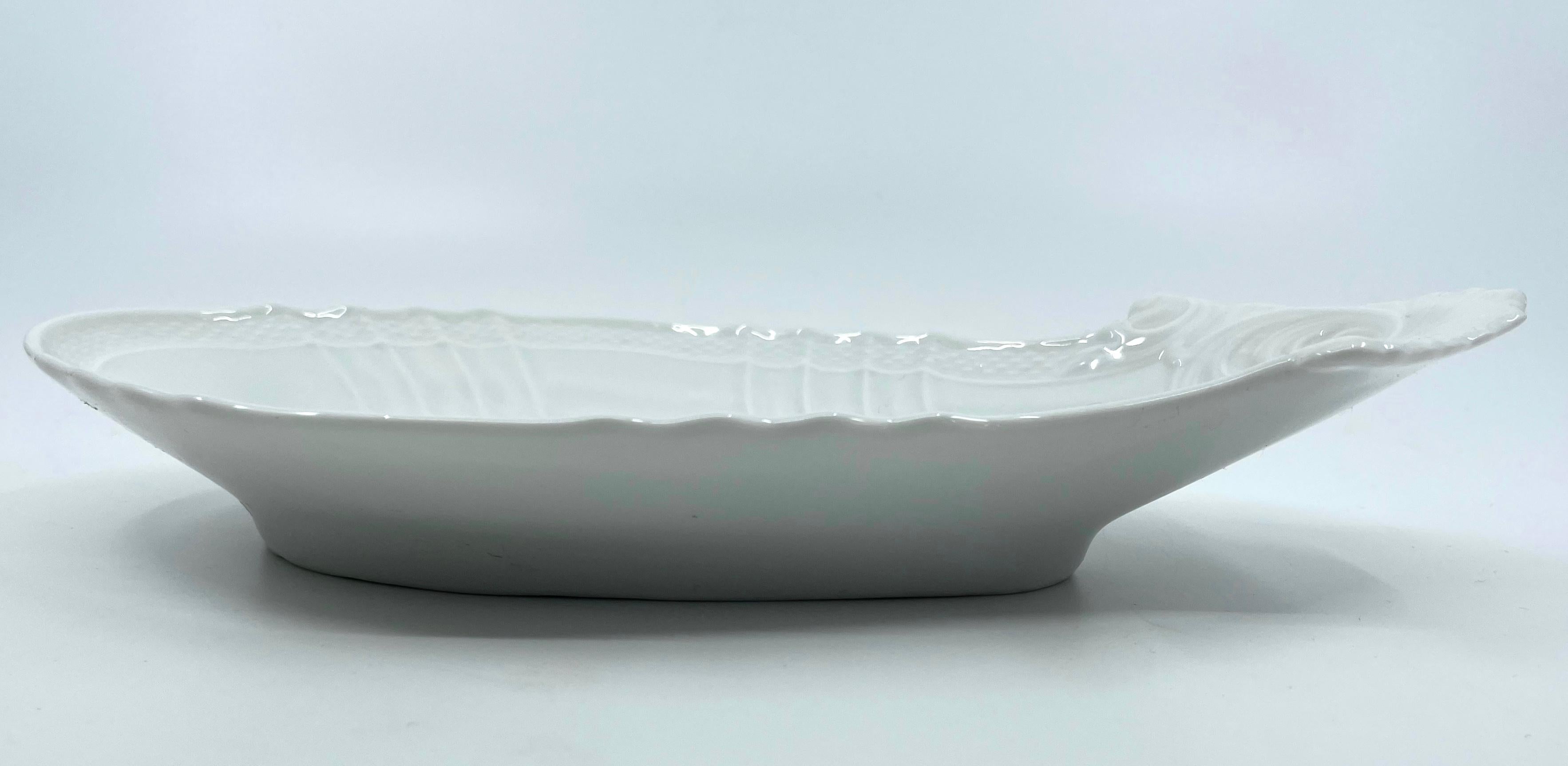 Italian White Shaped Candy Dish For Sale