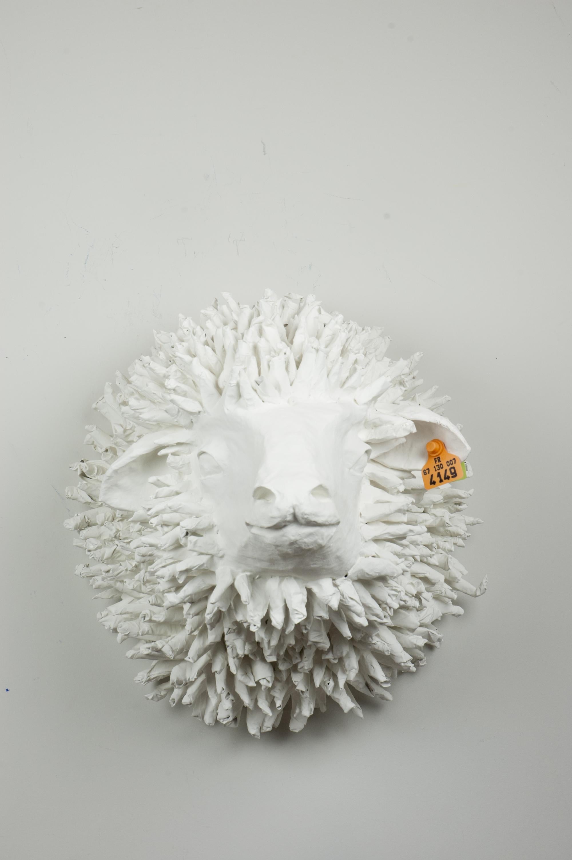Life-sized sheep trophies are the new in-thing. This papier-mâché trophy adds that French panache to any contemporary setting. Decidedly modern, all in white, it harmonizes with every decor. Each handmade trophy is one-of-a-kind, with its own