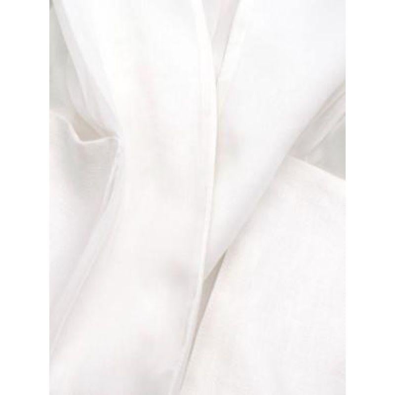 White sheer cotton voile duster coat In Excellent Condition For Sale In London, GB