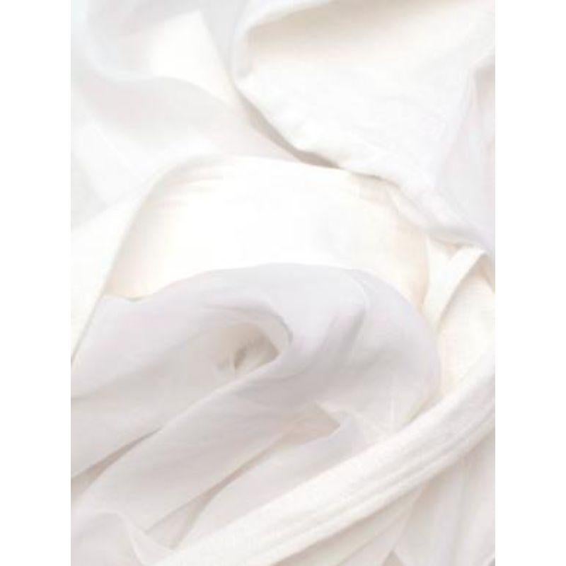 Women's White sheer cotton voile duster coat For Sale